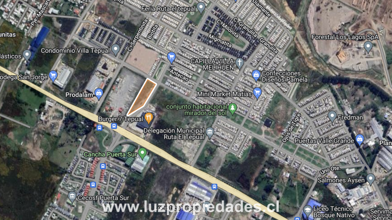 Ruta Tepual S/N, frente acceso Puerta Sur - Luz Propiedades